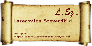 Lazarovics Szeveréd névjegykártya